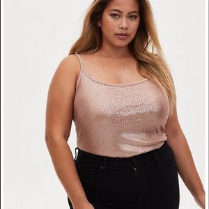Rose gold sequin cami